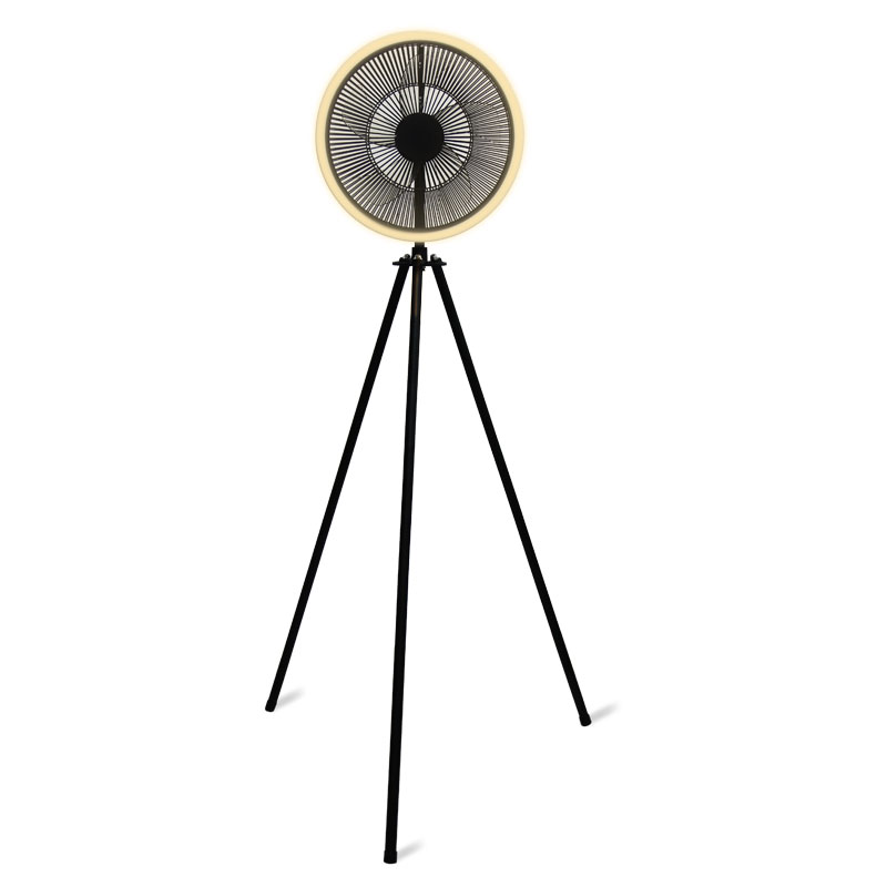 Minimalistinen lattiavalaisinjalusta tuulettimella